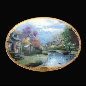 Thomas Kinkade Lamplight Brooke Limited Edition Collectible Plate By Bradford Ex